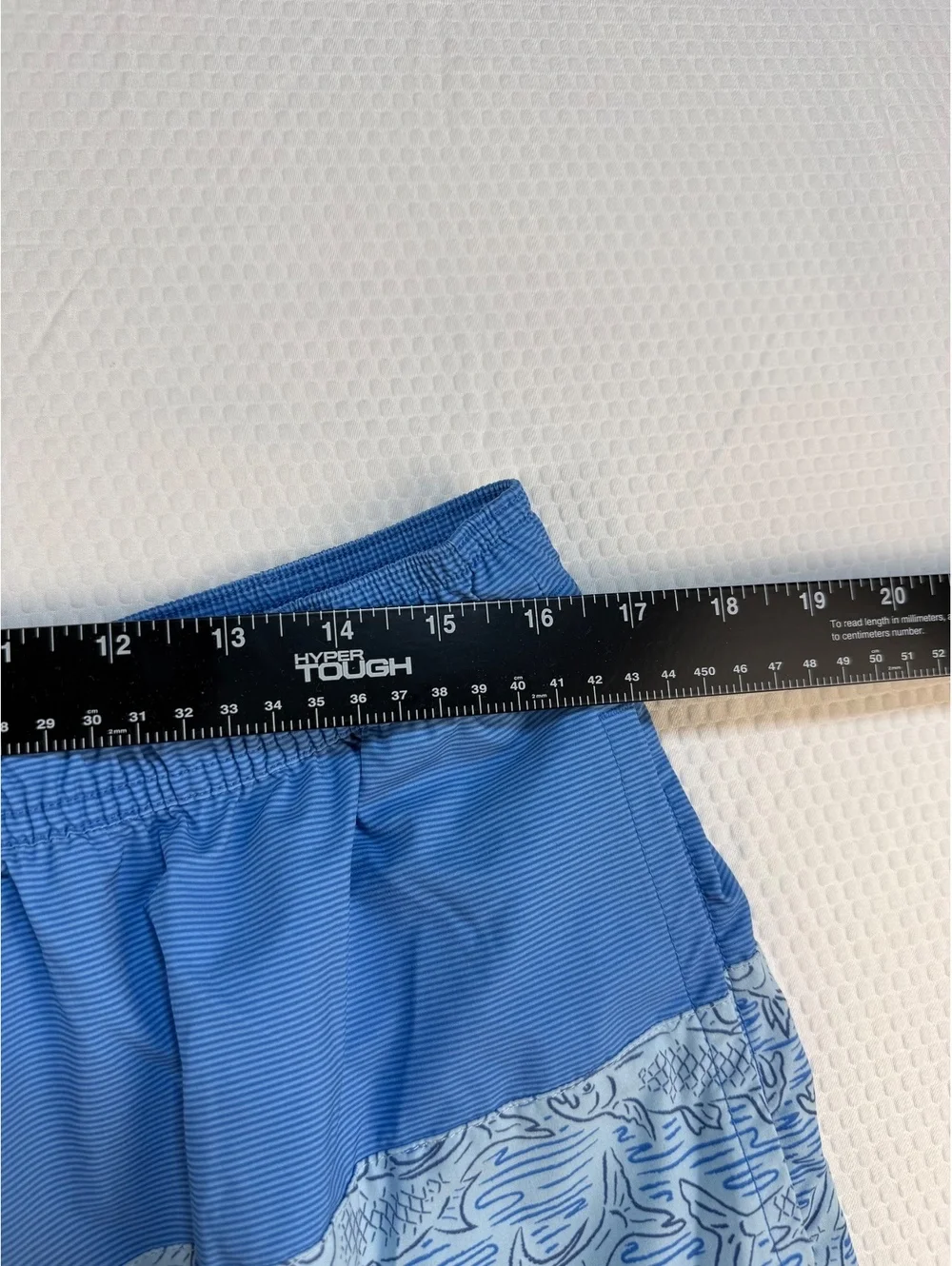 Vineyard Vines Men’s XL Fish Print Colorblock Swim Trunks Blue Board Shorts